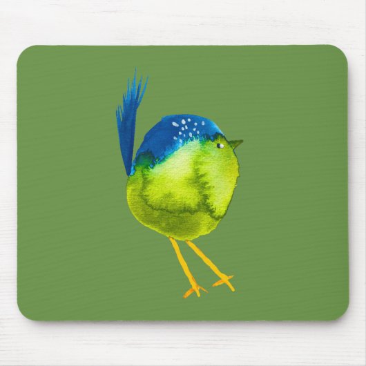 Niedliches grünes Vogelgewässer Mousepad (Vorne)