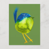 Niedliches grünes Vogelgewässer Postkarte (Vorderseite)