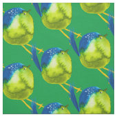 Niedliches grünes Vogelgewässer Stoff (Muster)