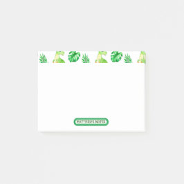 Niedliches Grünes Wasserfarben-Dinosaurier-Muster Post-it Klebezettel