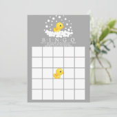 Niedliches Gummi Duck BINGO Babydusche Einladung (Stehend Vorderseite)
