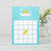 Niedliches Gummi Duck BINGO Babydusche Einladung (Stehend Vorderseite)
