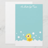 Niedliches Gummiducky im Schaumbad Briefpapier (Vorne/Hinten)