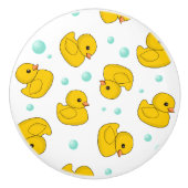 Niedliches Gummientenmuster Keramikknauf (Vorderseite)