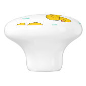 Niedliches Gummientenmuster Keramikknauf (Seitenansicht)