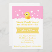 Niedliches Gummiherd mit Bubbles Baby Dusche Party Einladung (Vorne/Hinten)