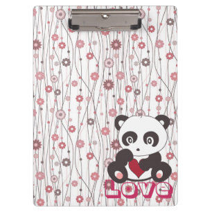 Niedliches gürtelfreundliches Vintages Blumenmuste Klemmbrett