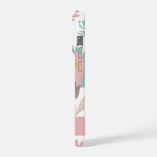 niedliches gürtelgebirgiges botanisches mit Monogr iPhone Hülle (Linke Seite)