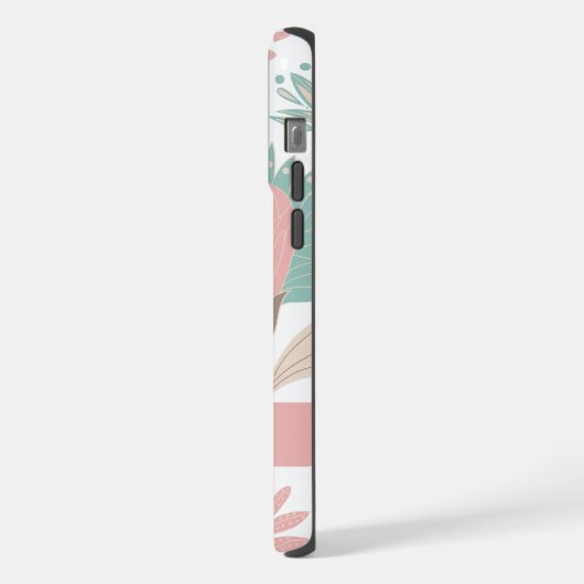 niedliches gürtelgebirgiges botanisches mit Monogr iPhone Hülle (Linke Seite)