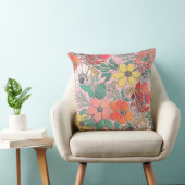 Niedliches, gürtelrosa Blumendesign Kissen (Stuhl )