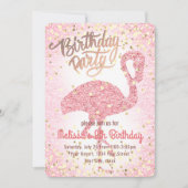 niedliches gürtelrosa Flamingo-Party Einladung (Vorderseite)