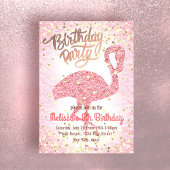 niedliches gürtelrosa Flamingo-Party Einladung