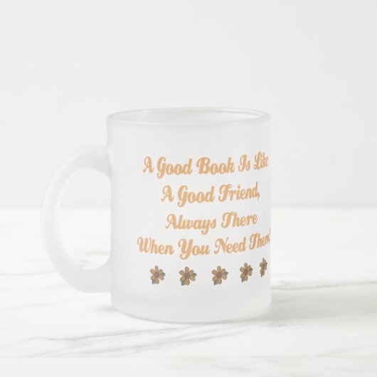 Niedliches gutes Buch ist ein guter Freund-T - Mattglastasse (Links)