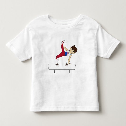 Niedliches Gymnast auf dem Pommel Horse T-Shirt (Vorderseite)