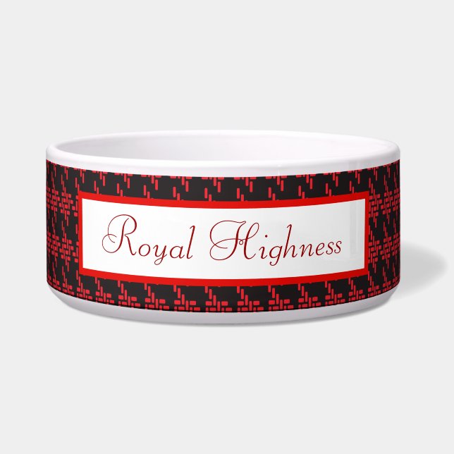 Niedliches Hahnentrittmuster Muster Napf (Vorderseite)