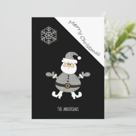 Niedliches Hahnentrittmuster Santa Snowflake