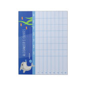 Niedliches Hai-Farbenspiel Notizblock (Rotiert)