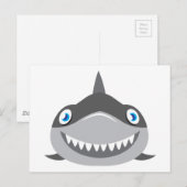 niedliches Hai-Gesicht Postkarte (Vorne/Hinten)