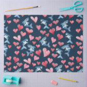 Niedliches Hai-Liebesmuster Seidenpapier (Basteln)