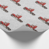 Niedliches Halb-Fahrerhaus Geschenkpapier (Ecke)