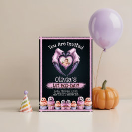 Niedliches Halloween 1. Geburtstag Einladung