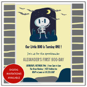 Niedliches Halloween 1. Geburtstag Einladung