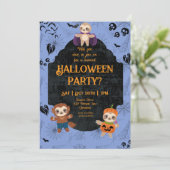 Niedliches Halloween-1-Party Einladung (Stehend Vorderseite)