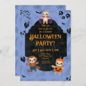 Niedliches Halloween-1-Party Einladung (Vorne/Hinten)