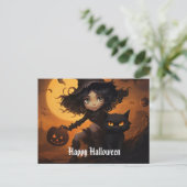Niedliches Halloween 1 Postkarte (Stehend Vorderseite)