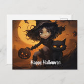 Niedliches Halloween 1 Postkarte (Vorne/Hinten)