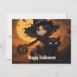 Niedliches Halloween 1 Postkarte