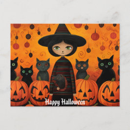 Niedliches Halloween 3 Postkarte