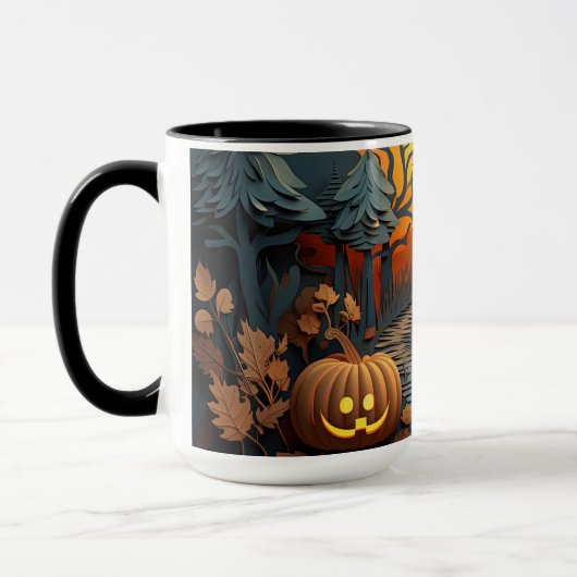 Niedliches Halloween-3D-Effektdesign Tasse (Links)