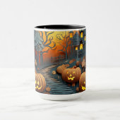 Niedliches Halloween-3D-Effektdesign Tasse (Zentrum)