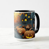 Niedliches Halloween-3D-Effektdesign Tasse (VorderseiteRechts)