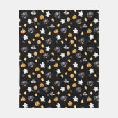 Niedliches Halloween Ästhetisches Muster Fleecedecke (Vorderseite)
