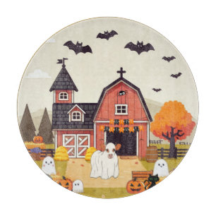 Niedliches Halloween auf dem Bauernhof Schneidebrett
