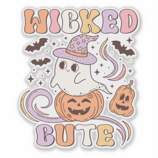 Niedliches Halloween Aufkleber (Vorderseite)
