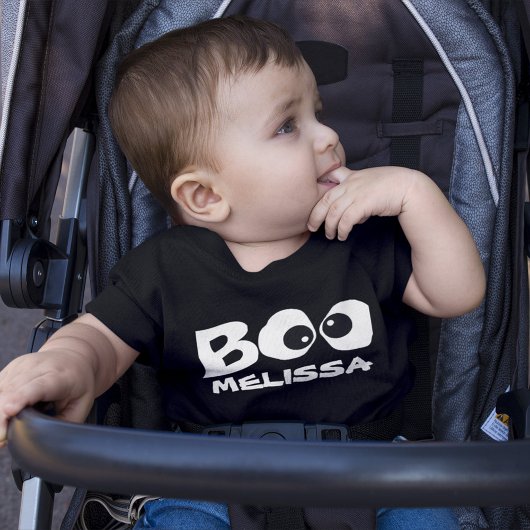 Niedliches Halloween Baby Boo Personalisiert Kleinkind T-shirt