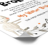 Niedliches Halloween Baby Dusche Mein Wasser Broke Poster (Ecke)