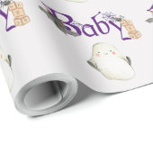 Niedliches Halloween Baby Ghost Geschenkpapier (Rolleneckpunkt)