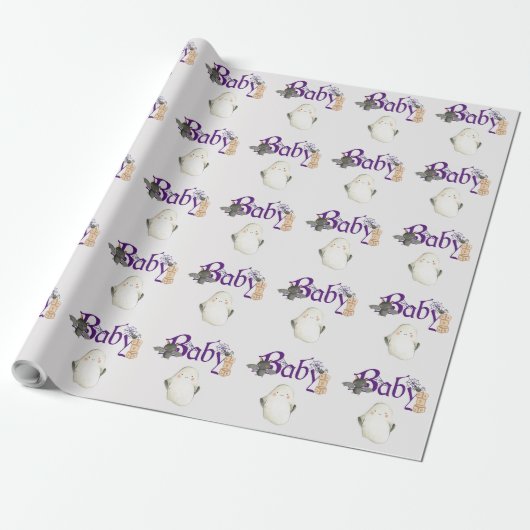 Niedliches Halloween Baby Ghost Geschenkpapier (Ungerollt)