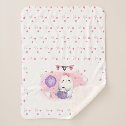 Niedliches Halloween Baby Sherpa Blanket Girl Sherpadecke (Vorderseite)