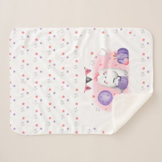 Niedliches Halloween Baby Sherpa Blanket Girl Sherpadecke (Vorderseite (Horizontal))