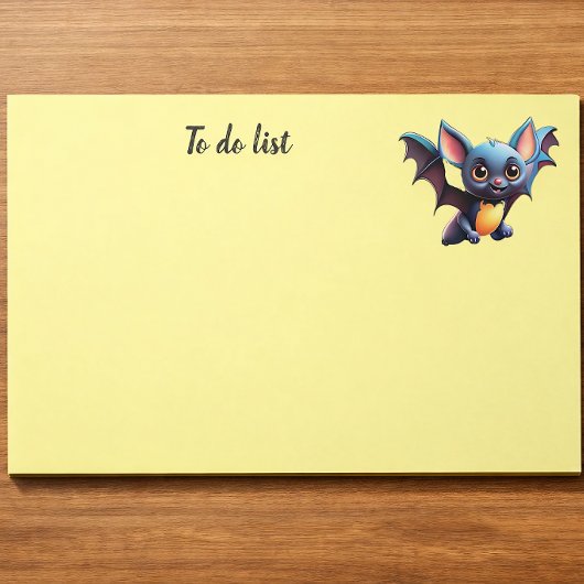 Niedliches Halloween-Bat Notepad Notizblock