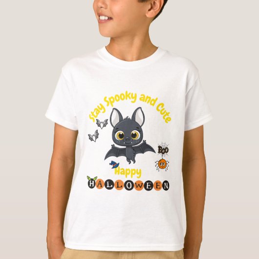 Niedliches Halloween-Bat T-Shirt (Vorderseite)