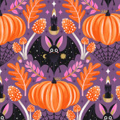 Niedliches Halloween-Bat und Pumpkin Geschenkpapier