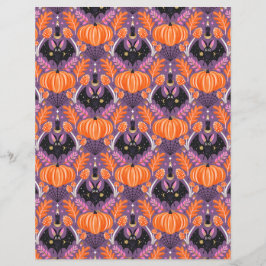 Niedliches Halloween-Bat und Pumpkin-Scrapbook
