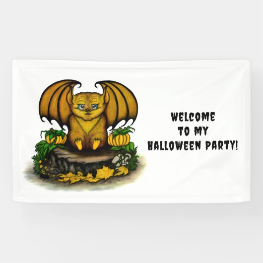 Niedliches Halloween-Becken Banner (Horizontal)
