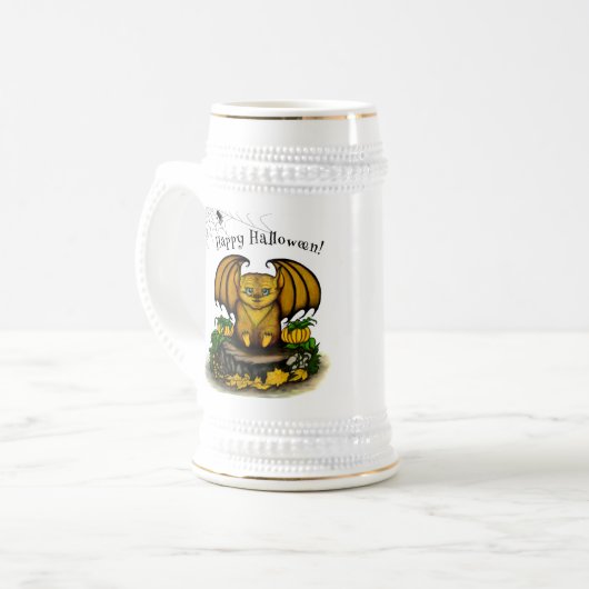 Niedliches Halloween-Becken Bierglas (Vorderseite Links)